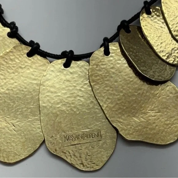 Yves Saint Laurent Gold Statement Necklace